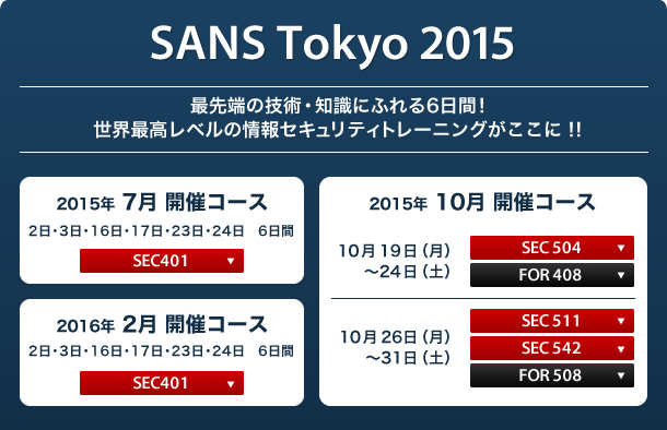 SANS Tokyo 2015