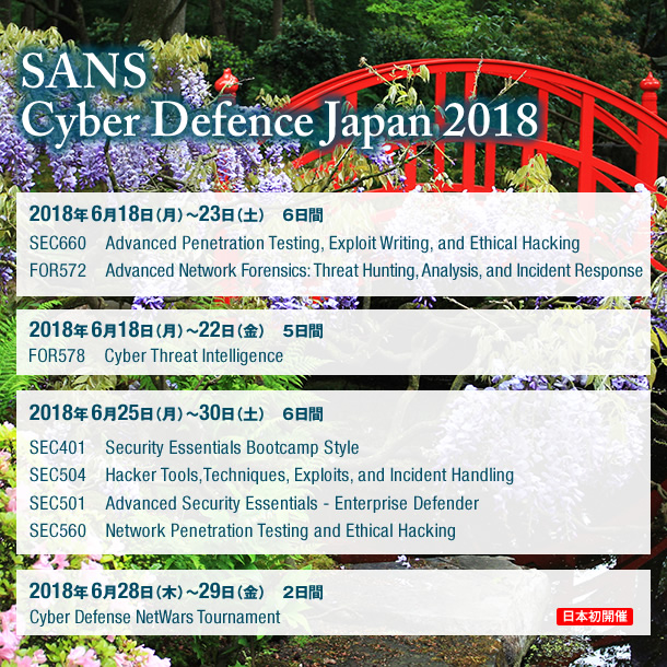 SANS Cyber Defence Japan 2018