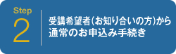 キャンペーンお申し込みの流れ Step02